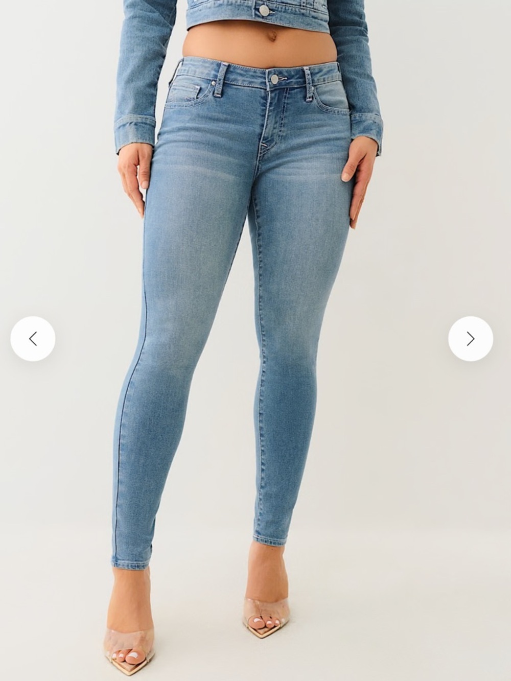 True Religion NWT Jennie Mid Rise Curvy Skinny Jeans Size 31